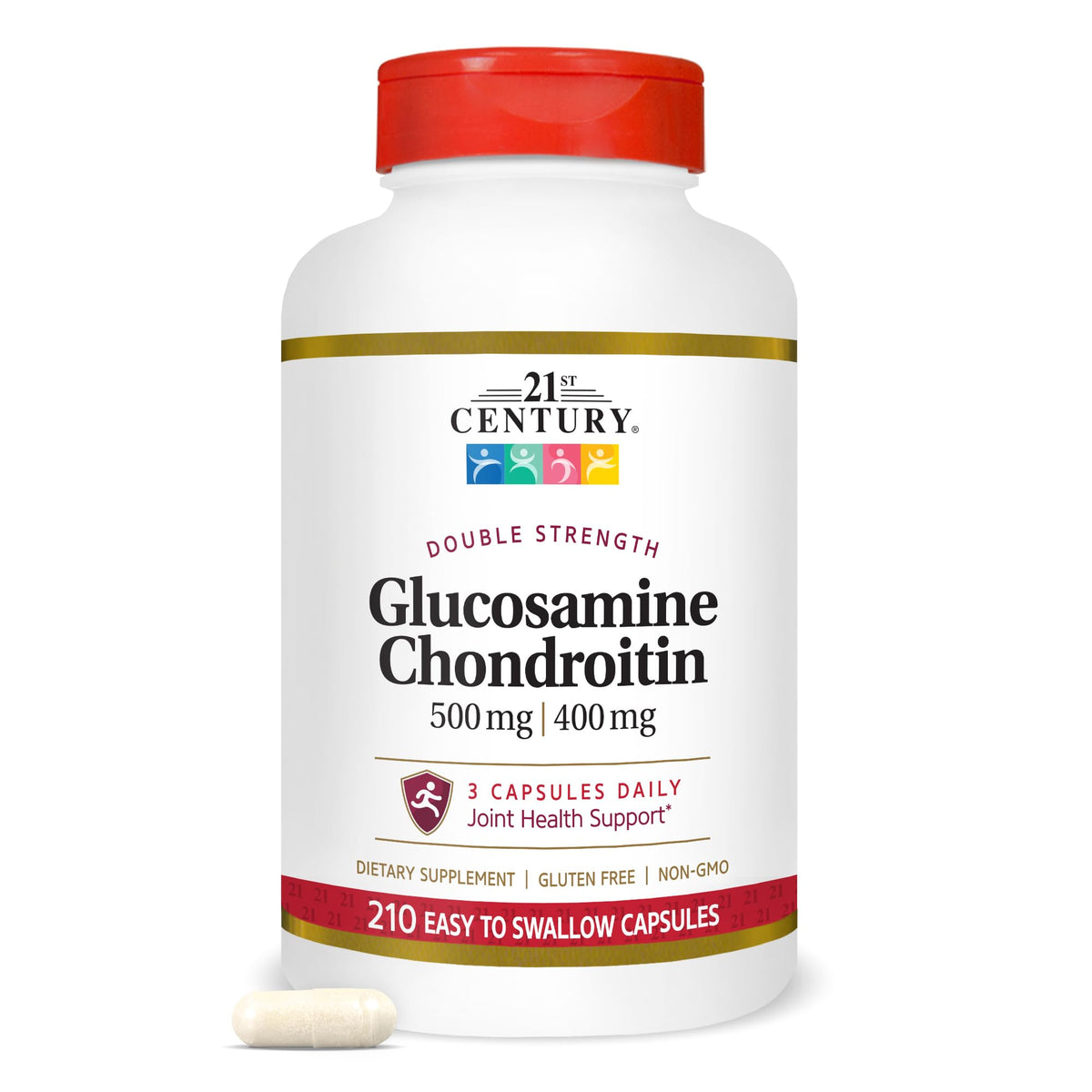 21st Century Double Strength Glucosamine Chondroitin 500/400mg front view
