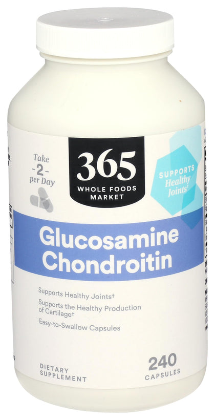 365 by Whole Foods Market Glucosamine Chondroitin 240 capsules front view