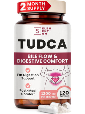 5 elementum TUDCA Supplement 1200mg front view of packaging