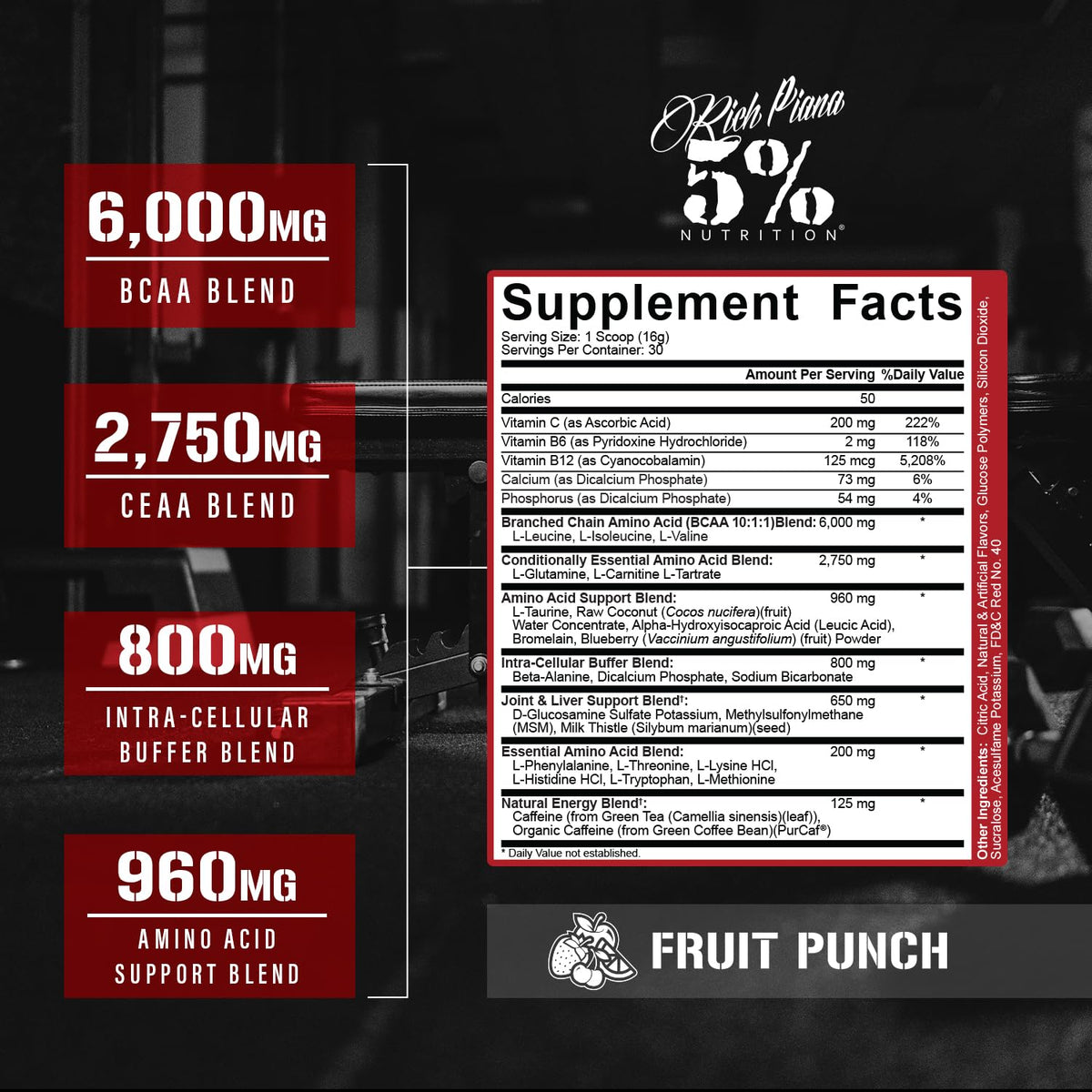 5% Nutrition AllDayYouMay Caffeinated BCAA Powder packaging