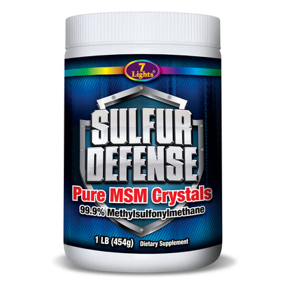 7 Lights Sulfur Defense Opti-MSM 99.9% Pure MSM Powder front view