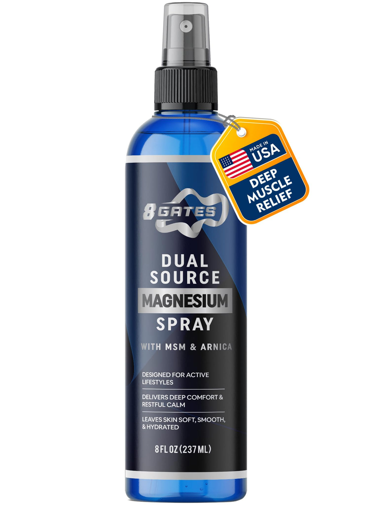 8 Gates Magnesium Oil Spray 8 oz front view