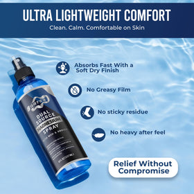 8 Gates Magnesium Oil Spray lifestyle scene on a gym bench
