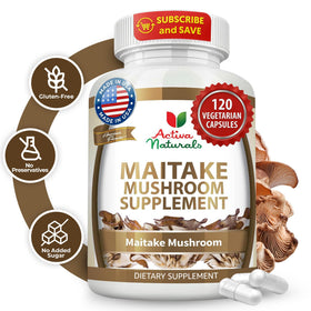 Activa Naturals Maitake Mushroom Capsules side view showing label