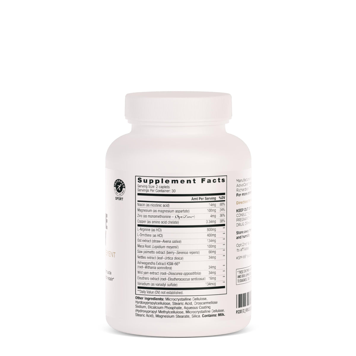 AdvoCare Nighttime use caplets side view