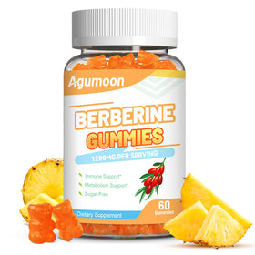 Agumoon Berberine Gummies 1200mg front view with packaging