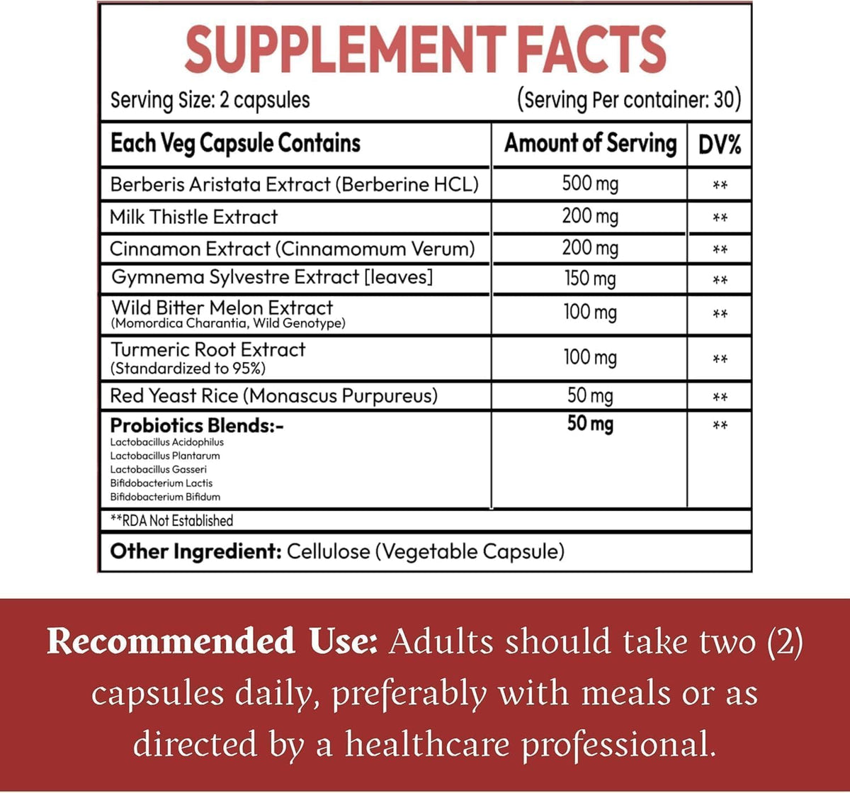 AIKOURA HERBS Berberine Complex 1350mg with herbs background