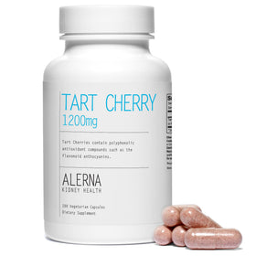 Alerna Kidney Health Tart Cherry Extract 1200 mg capsules side view