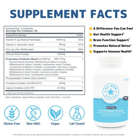 All-Star Nutrition Bio-Heal Probiotic Capsules side view with label