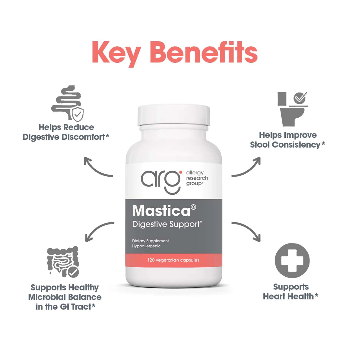Allergy Research Group Mastica Chios Mastic Gum Resin 60 Capsules opened bottle