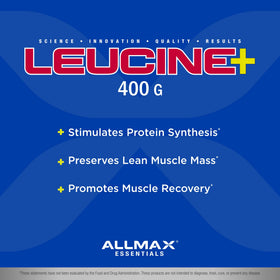 ALLMAX Leucine Powder 5000 mg 400 g scoop