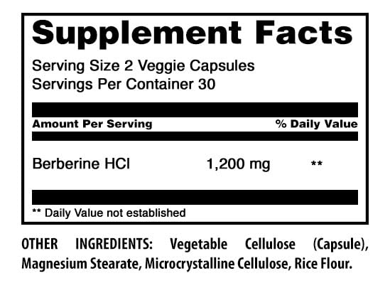 Amazing Nutrition Berberine Supplement 1200 Mg side view of packaging