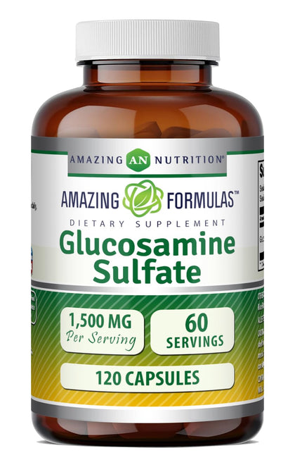 Amazing Nutrition Glucosamine Sulfate Supplement 1500 Mg front view