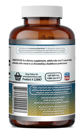 Amazing Nutrition Taurine 1000 Mg Capsules opened bottle