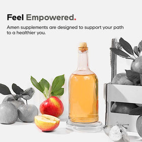 Amen Algal Oil Vegan Omega-3 Supplement in a lifestyle setting