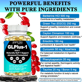 AMENQ hHEALTH Berberine Supplement softgels in a hand