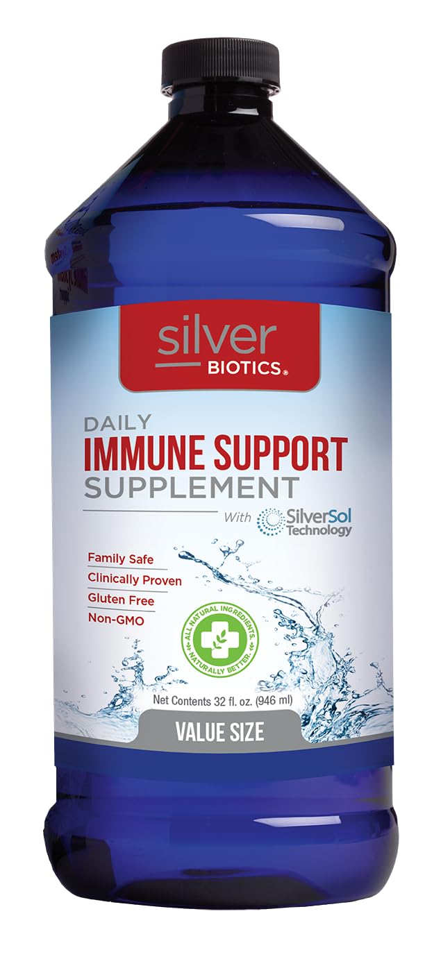 American Biotech Labs Silver Biotics SilverSol 32 Fl Oz front view