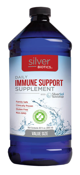 American Biotech Labs Silver Biotics SilverSol 32 Fl Oz front view