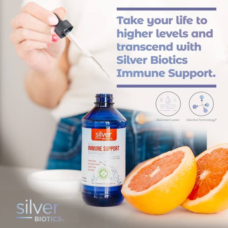 American Biotech Labs Silver Biotics SilverSol 32 Fl Oz with family