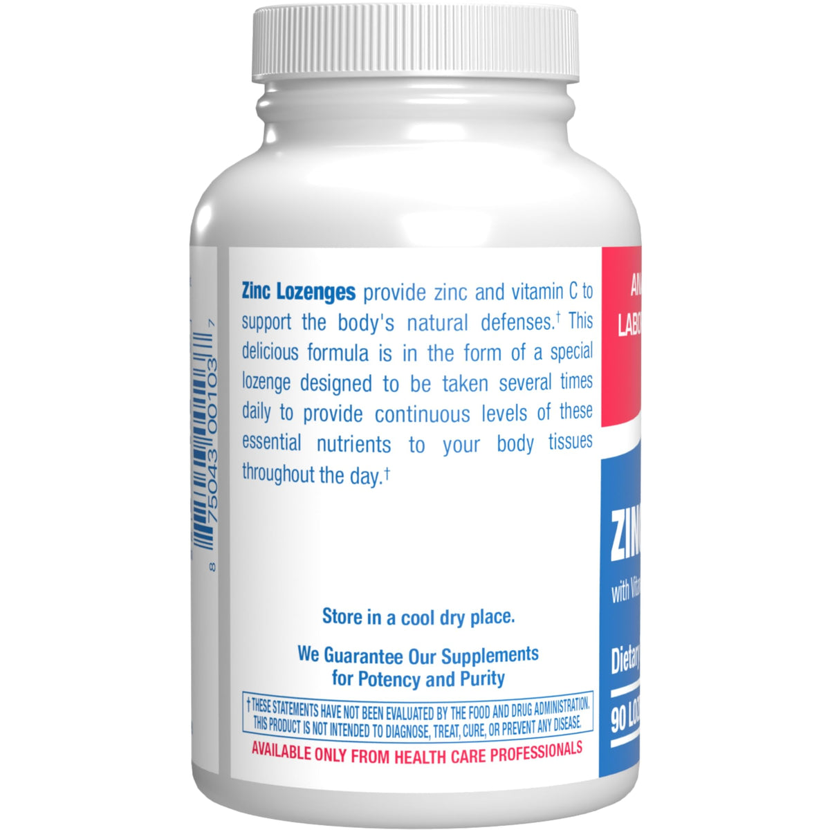 Anabolic Laboratories Zinc Lozenges on a wooden table