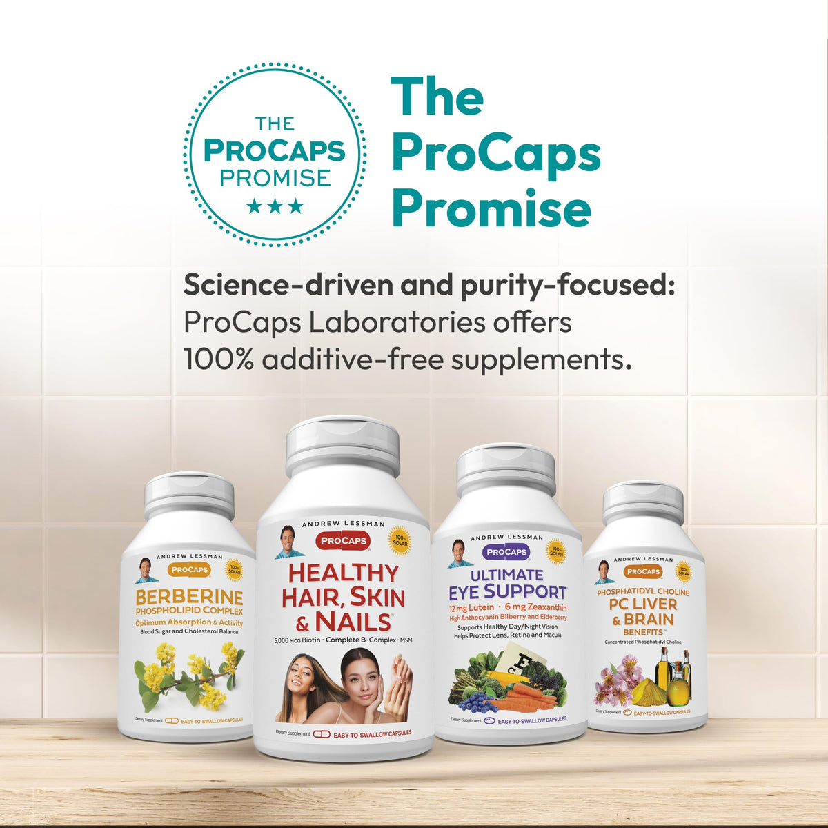 ANDREW LESSMAN ProCaps Zinc 30mg capsules on a table