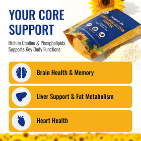 Angtai JN Organic Sunflower Lecithin Powder mixed in smoothie