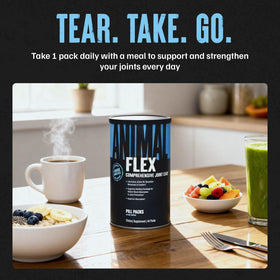 Animal Flex Joint Supplement back view with nutritional information