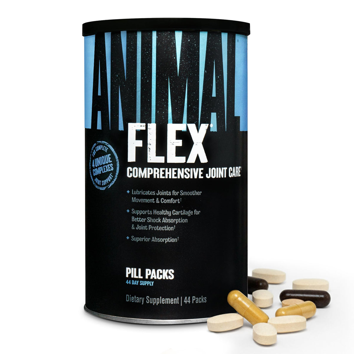 Animal Flex Joint Supplement front view with 44 packs