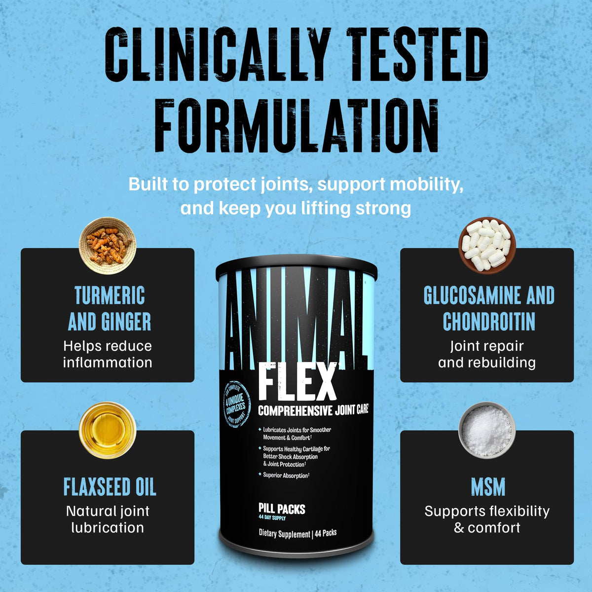 Animal Flex Joint Supplement lifestyle scene with active individuals