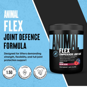 Animal Flex Powder container side view showing nutritional information