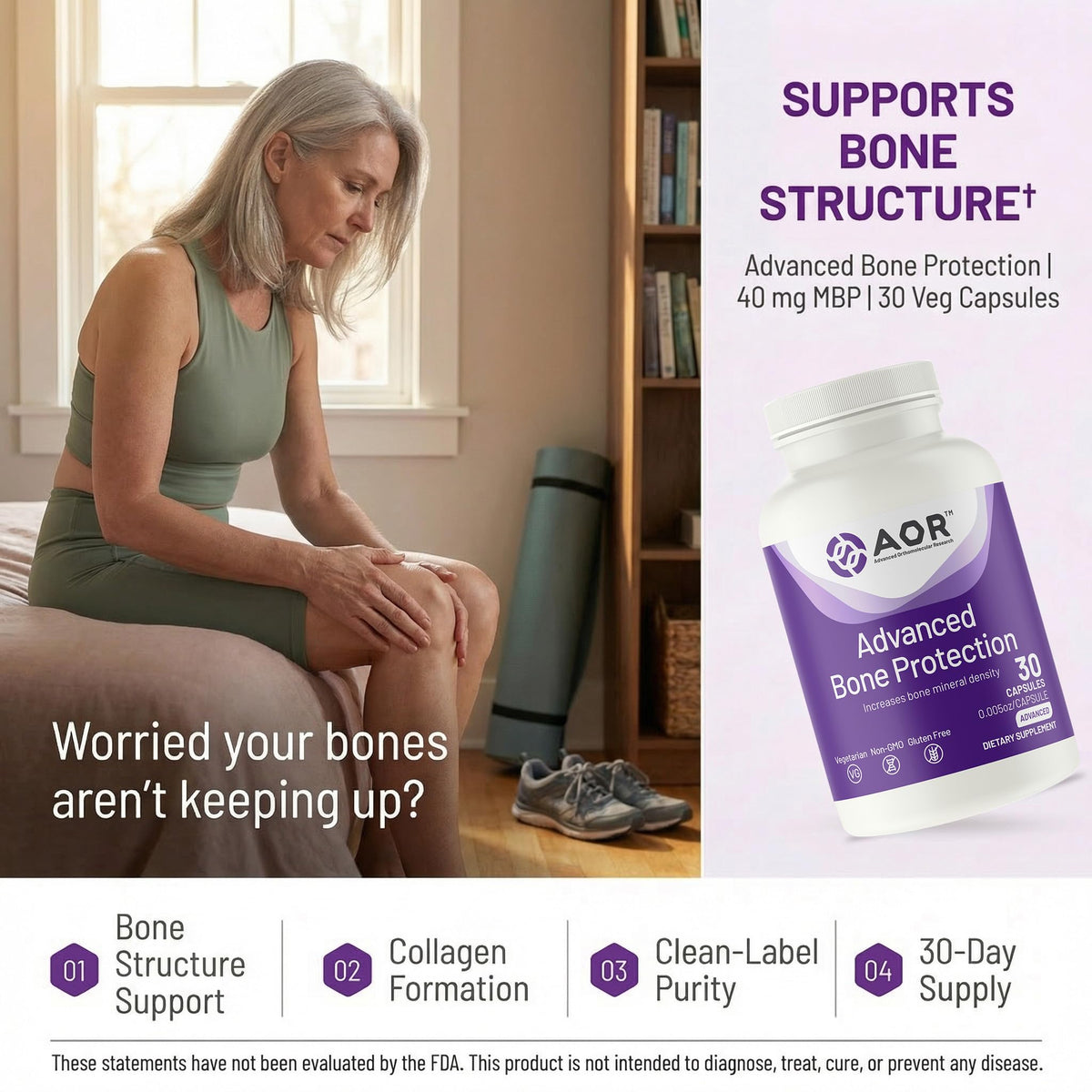 AOR Bone Protection 40mg MBP Capsules back view