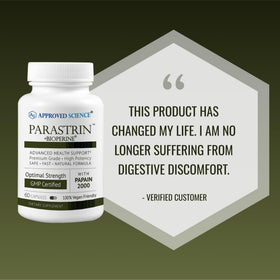 Approved Science Parastrin bottle with a measuring spoon