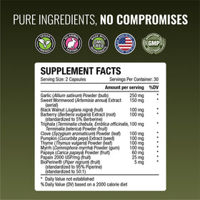 Approved Science Parastrin ingredients list