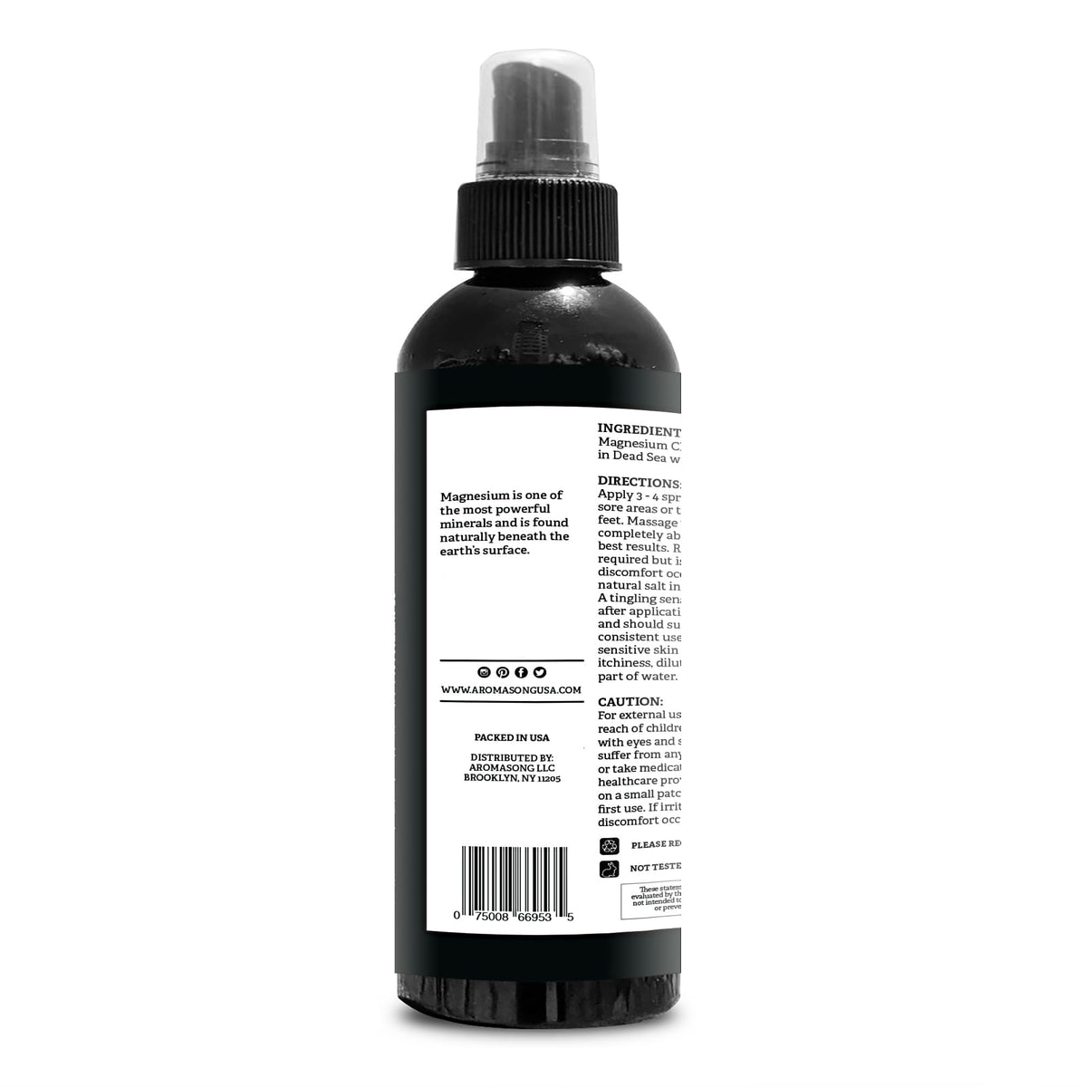 Aromasong Magnesium Spray 8 Oz in a bathroom setting