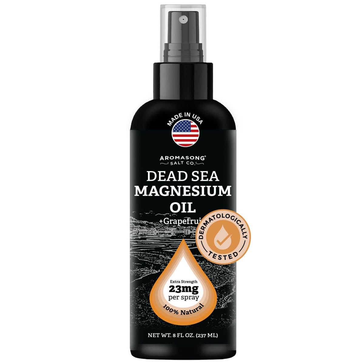 Aromasong Magnesium Spray Grapefruit 8 oz front view