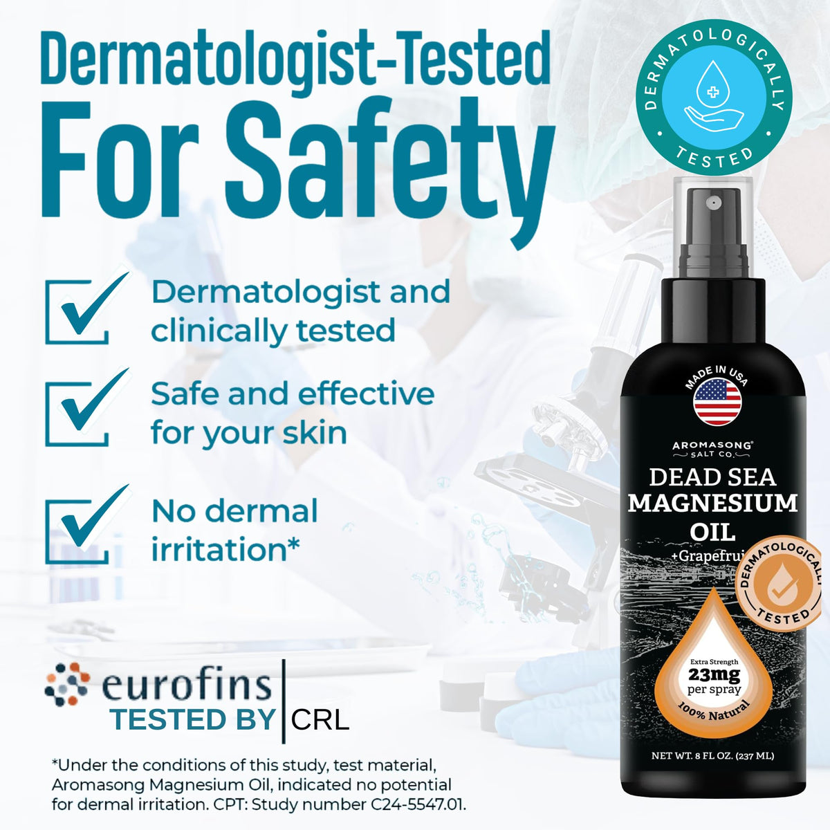 Aromasong Magnesium Spray Grapefruit 8 oz side view