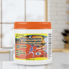 Arymar Glucosamine Chondroitin Powder in a scoop for easy serving
