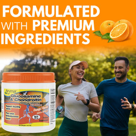 Arymar Glucosamine Chondroitin Powder side view showing serving size