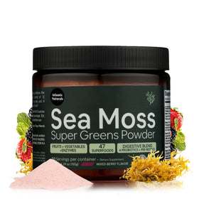 Atlantic Naturals Organic Sea Moss Super Greens Powder front view