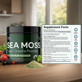 Atlantic Naturals Sea Moss Powder scoop showing texture