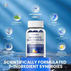 Aube'Azur Methylene Blue Gummies 14mg berry-flavoured gummies