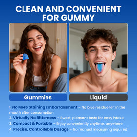 Aube'Azur Methylene Blue Gummies 14mg bottle on a kitchen counter