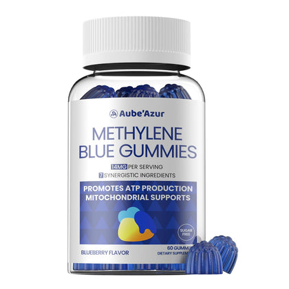 Aube'Azur Methylene Blue Gummies 14mg front view of packaging