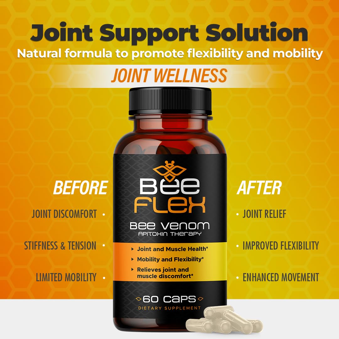 AURA VITAMINS Bee Flex Joint Support capsules on a table
