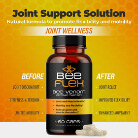 AURA VITAMINS Bee Flex Joint Support capsules on a table