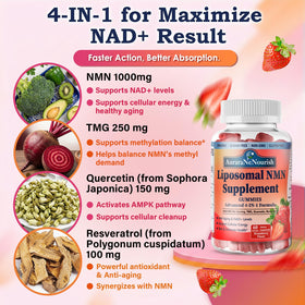 AuraraNeNourish NMN Supplement Gummies nutritional information
