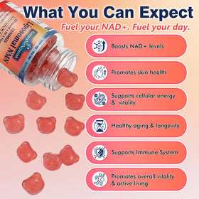AuraraNeNourish NMN Supplement Gummies strawberry flavour