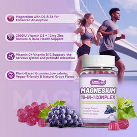 Babivek Magnesium Gummies nutritional information label