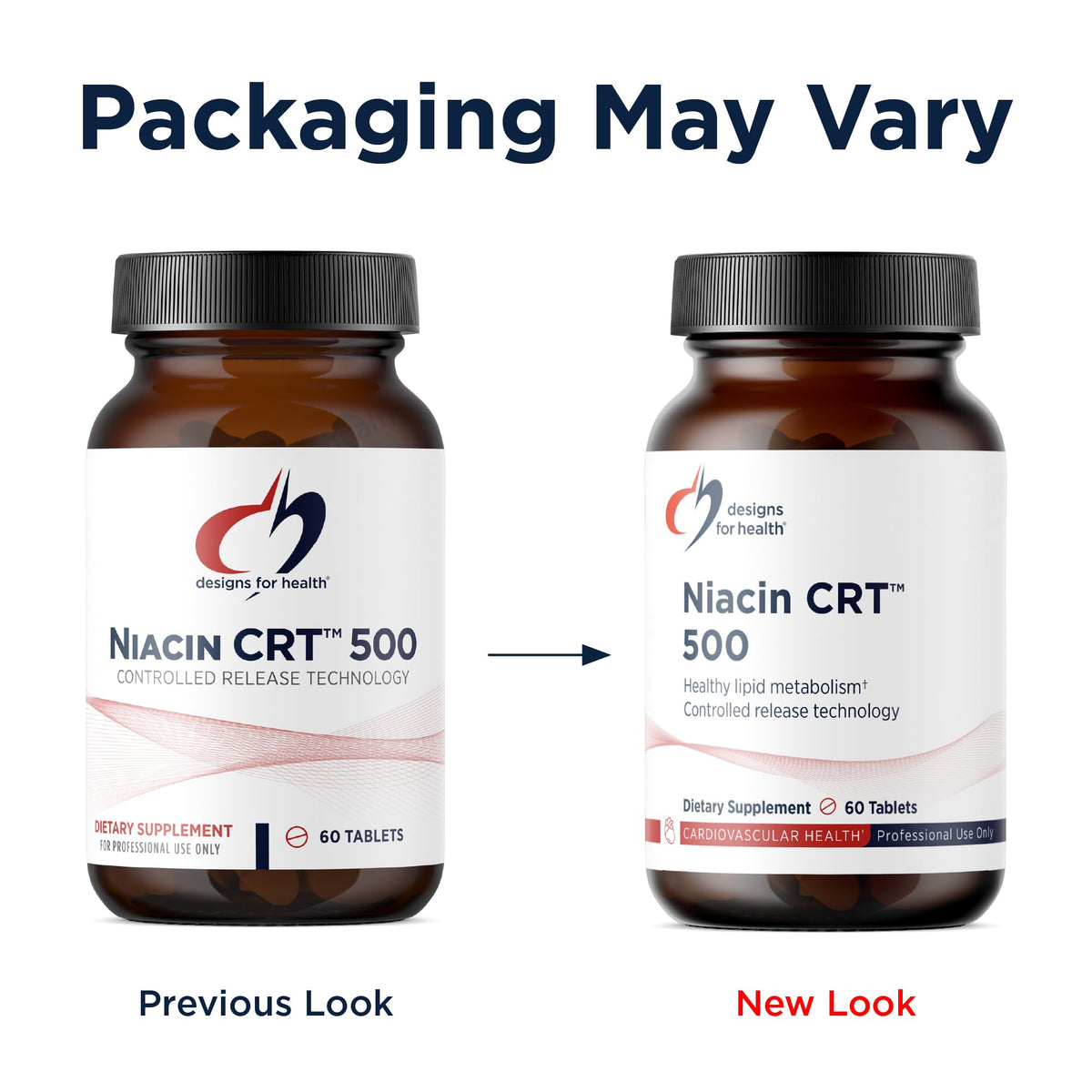 Back label of Designs for Health Niacin 500mg