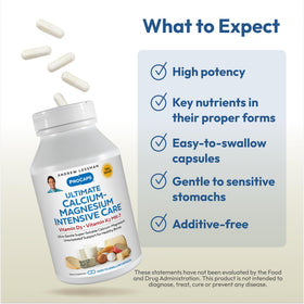 Back of ANDREW LESSMAN Ultimate Calcium-Magnesium packaging